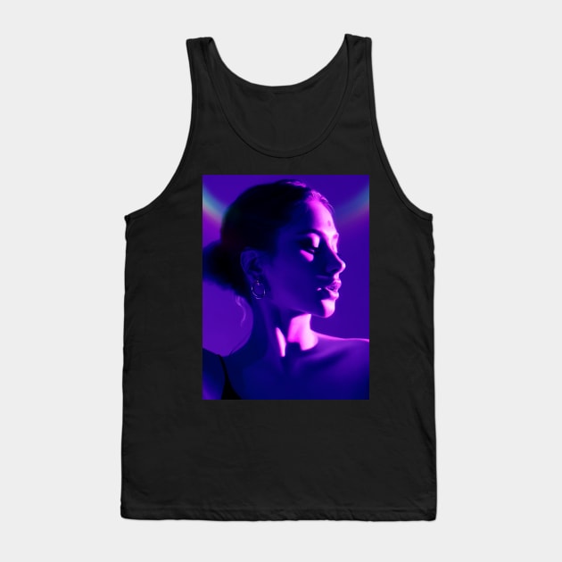 Indigo Portrait Tank Top by PHAZED